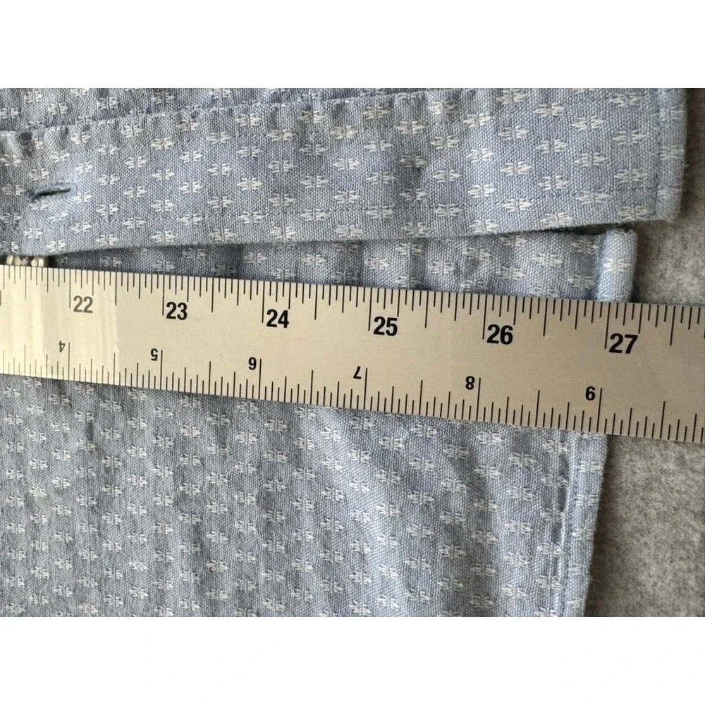 Banana Republic Shirt Mens XL Slim Fit Button-Down Light Blue Textured Soft Wash
